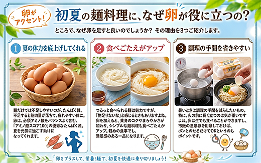 初夏の麺料理になぜ卵が役に立つの?